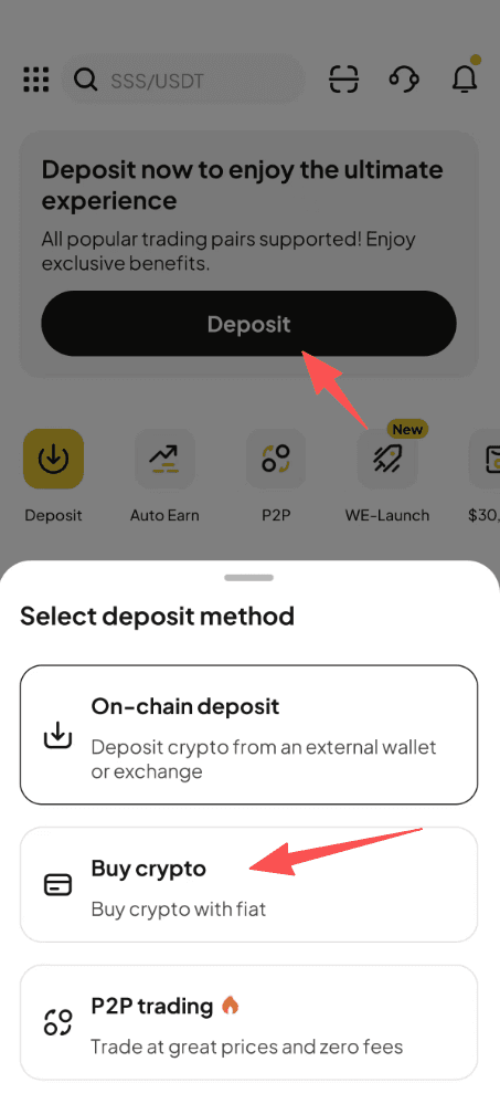 第一步:如何在WEEX APP版本上用欧元买入XRP