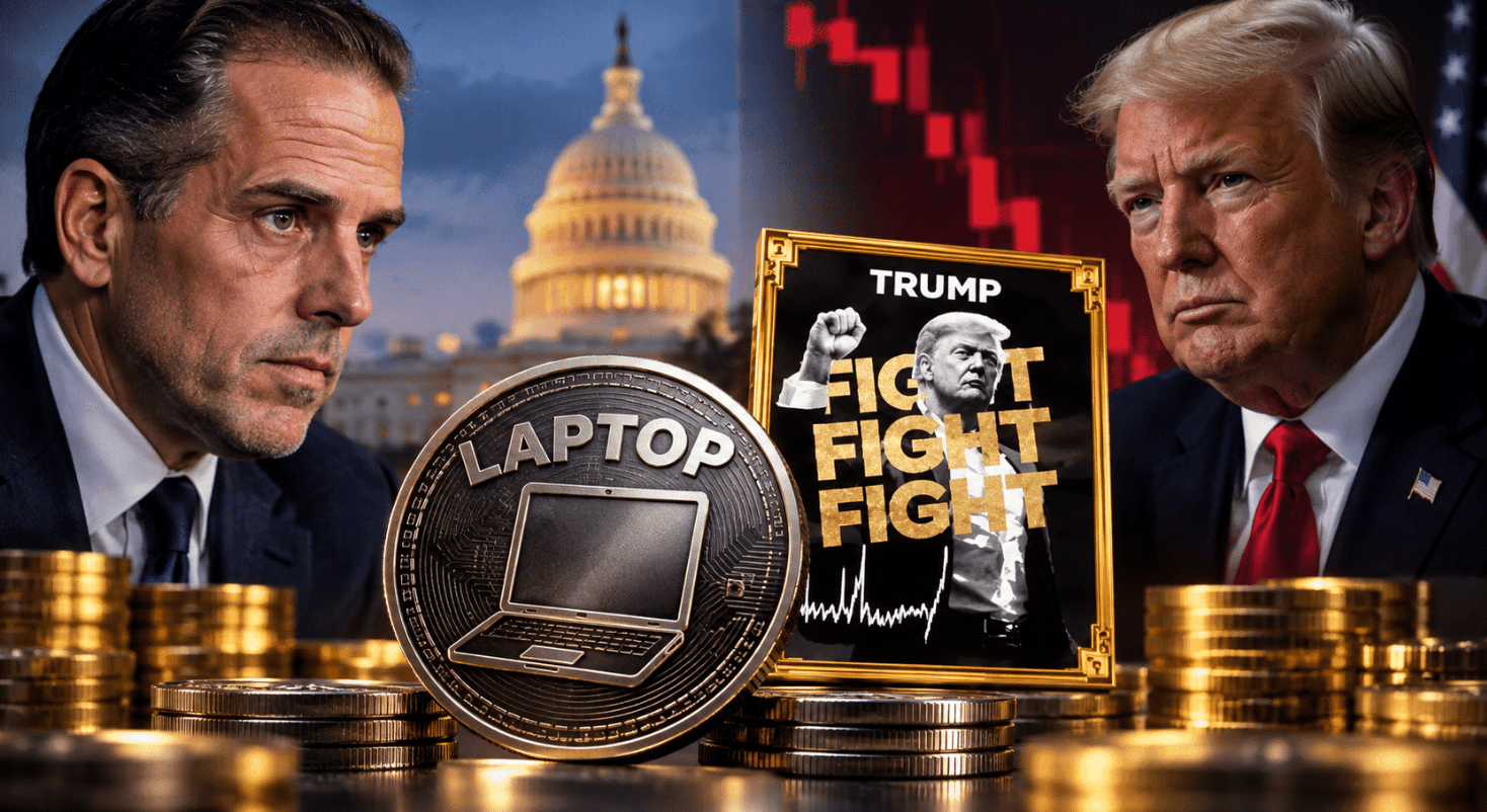 Laptop 币 vs TRUMP 模因币价格：两次暴跌揭示了政治模因币的哪些问题
